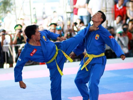  Việt Nam giành HCV Vovinam nội dung đòn chân tấn công.