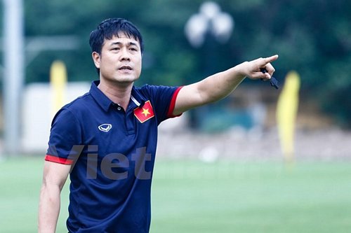 Đoàn quân của HLV Hữu Thắng sẽ có trận đấu với Triều Tiên. (Ảnh: Minh Chiến/Vietnam+)