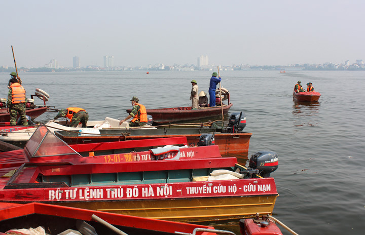 Những chuyến thu gom cá cuối cùng trong sáng 4/10.