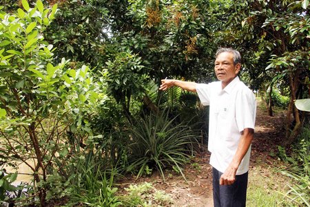 Ông Phan Văn Nhóc yêu cầu chỉnh tuyến đê bao ra xa.