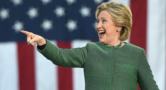 Ứng cử viên tổng thống đảng Dân chủ Hillary Clinton đang chiếm ưu thế. (Nguồn: Getty)