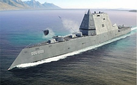 Tàu khu trục USS Zumwalt. (Ảnh: AFP)