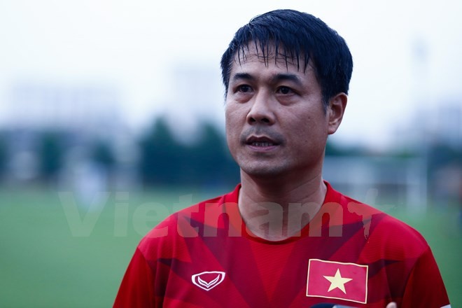 Hữu Thắng: Đội tuyển không bị áp lực vì U19 Việt Nam tới World Cup. (Ảnh: Minh Chiến/Vietnam+)
