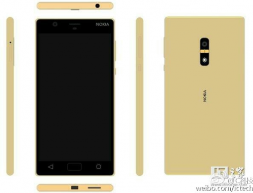 Nokia D1C phiên bản màu vàng kim loại.