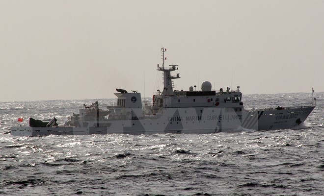 Tàu Trung Quốc tại vùng biển gần đảo tranh chấp Điếu Ngư/Senkaku. (Nguồn: AFP/TTXVN)