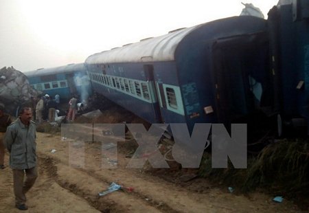 Hiện trường vụ tai nạn. (Nguồn: AFP/TTXVN)