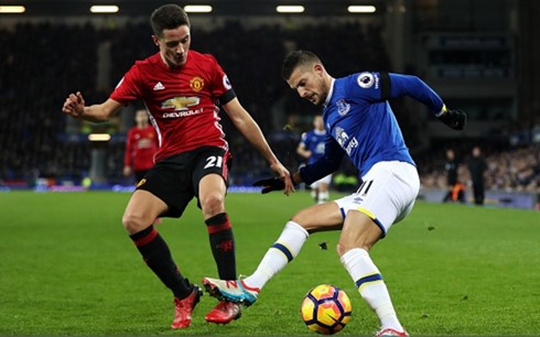 MU đánh rơi điểm trước Everton ở những giây phút cuối cùng. (Ảnh: Getty)