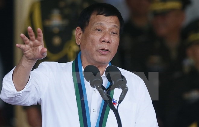 Tổng thống Philippines Rodrigo Duterte. (Nguồn: AP/TTXVN)