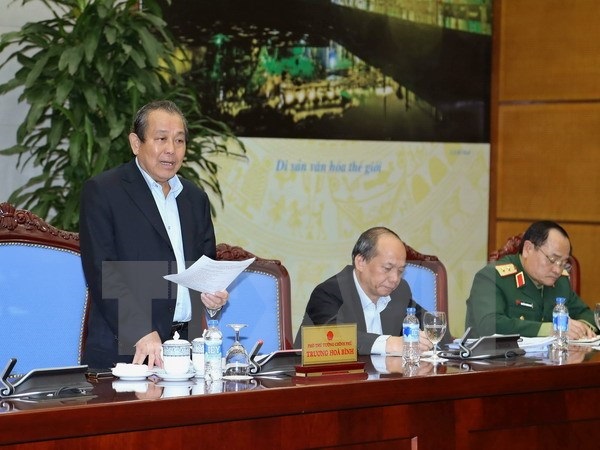 Phó Thủ tướng Trương Hòa Bình phát biểu ý kiến. (Ảnh: Doãn Tấn/TTXVN)