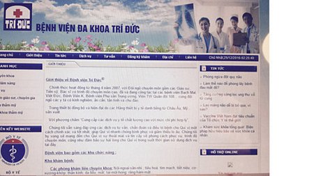 Website giới thiệu BVĐK Trí Đức.