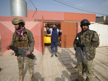 Lực lượng Iraq giành quyền kiểm soát Al-Intisar, phía đông của thành phố Mosul ngày 31/12/2016. (Ảnh: AFP/TTXVN)