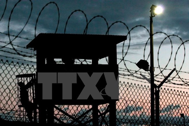 Trạm gác tại nhà tù quân sự của Mỹ ở Vịnh Guantanamo, Cuba. (Nguồn: EPA/TTXVN