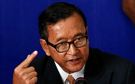 Chủ tịch đảng Cứu quốc (CNRP) Sam Rainsy.