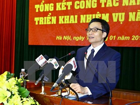 Phó Thủ tướng Chính phủ Vũ Đức Đam phát biểu. (Ảnh: Minh Quyết/TTXVN)