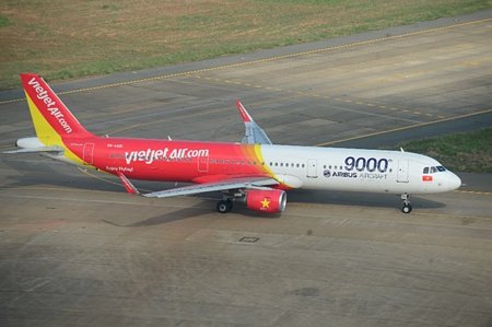 Máy bay Airbus của hãng hàng không Vietjet Air. (Ảnh: Vietjet cung cấp)