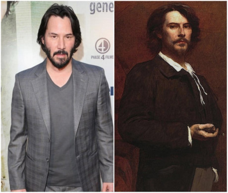 Keanu Reeves và nam diễn viên người Pháp Paul Mounet