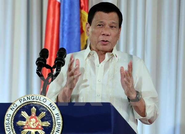 Tổng thống Philippines Rodrigo Duterte. (Nguồn: EPA/TTXVN)