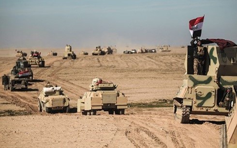 Quân đội Iraq ở nam Mosul. Ảnh: AFP.