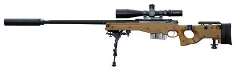 Khẩu súng trường bắn tỉa tầm xa L115A3. Ảnh: Andrew Linnett.