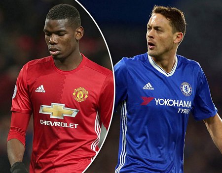 Pogba và Matic nhiều lần chạm trán với nhau trên sân