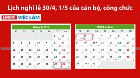 Nghỉ lễ 30/4-1/5 kéo dài 4 ngày. Đồ họa: NL.