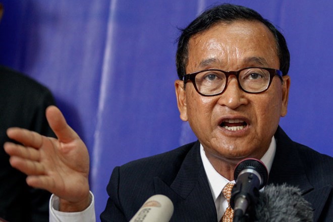 Ông Sam Rainsy, cựu Chủ tịch đảng Cứu nguy Dân tộc Campuchia. (Nguồn: cambodiadaily.com)