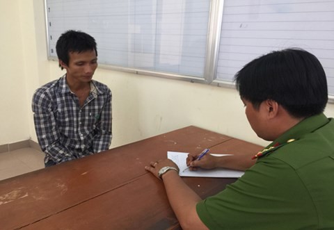 Đối tượng Lê Hoàng Nhân tại cơ quan điều tra