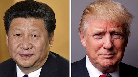 Chủ tịch Trung Quốc Tập Cận Bình (trái) và Tổng thống Mỹ Donald Trump.