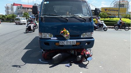 Hiện trường vụ tai nạn.