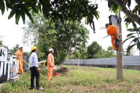 Phần thi thực hành, thí sinh xử lý một sự cố lưới điện