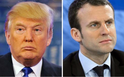 Tổng thống Mỹ Trump ngày 8/5 đã có cuộc điện đàm với Tổng thống đắc cử Pháp Macron. (Ảnh: lefigaro)