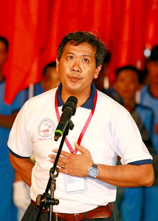 Lời tuyên thệ của trọng tài tại tại Lễ khai mạc đại hội.