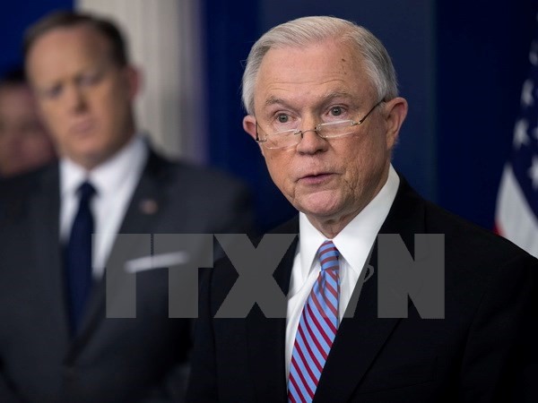 Bộ trưởng Tư pháp Mỹ Jeff Sessions. (Nguồn: EPA/TTXVN)