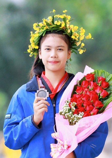 Võ sĩ Lê Ngọc Hân từng giành HCV tại giải vô địch quyền taekwondo thế giới 2016 tại Peru, khi mới 12 tuổi.
