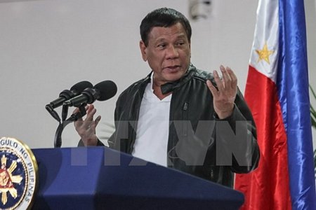 Tổng thống Philippines Rodrigo Duterte. (Nguồn: AFP/TTXVN)