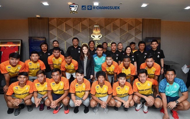 Đội hình U22 Thái Lan chuẩn bị tham dự SEA Games 29. (Nguồn: FA Thailand)