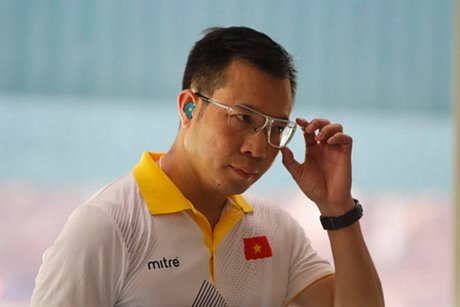 Hoàng Xuân Vinh đã không bảo vệ đươc tấm HCV SEA Games nội dung 50m súng ngắn hơi.