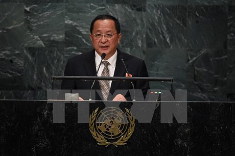 Ngoại trưởng Triều Tiên Ri Yong-ho. (Nguồn: AFP/TTXVN)