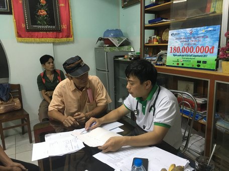 Tầm soát tim mạch miễn phí cho các bệnh nhân tại Hội Bảo trợ người tàn tật, trẻ mồ côi và bệnh nhân nghèo tỉnh. 