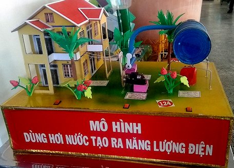 Một số sản phẩm của học sinh sáng tạo có thể áp dụng vào đời sống thực tế.