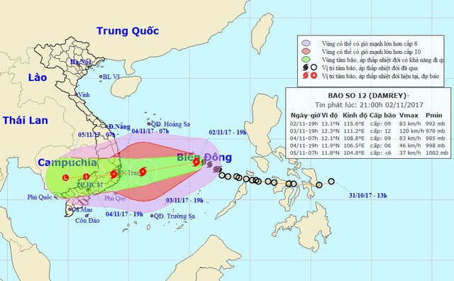 Ảnh: Trung tâm Dự báo khí tượng thủy văn trung ương