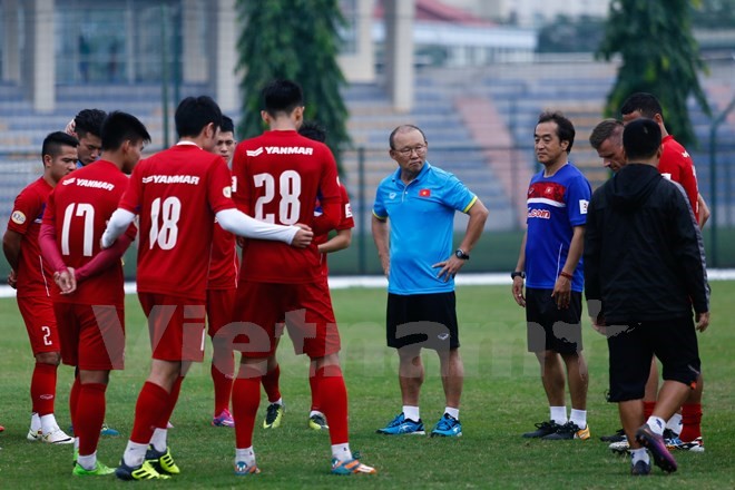 Huấn luyện viên Park Hang Seo đã định hình được danh sách sơ bộ của U23 Việt Nam. (Ảnh: Minh Chiến/Vietnam+)