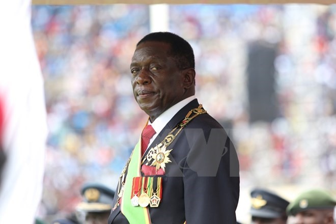 Tân Tổng thống Zimbabwe Emmerson Mnangagwa. (Nguồn: THX/TTXVN)