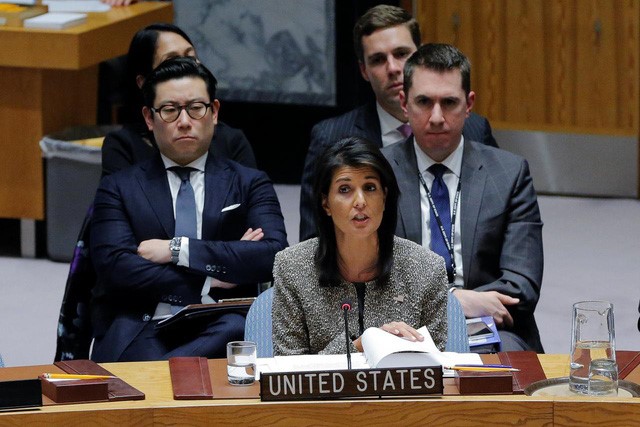 Đại sứ Mỹ tại Liên Hợp Quốc Nikki Haley (Ảnh: Reuters)