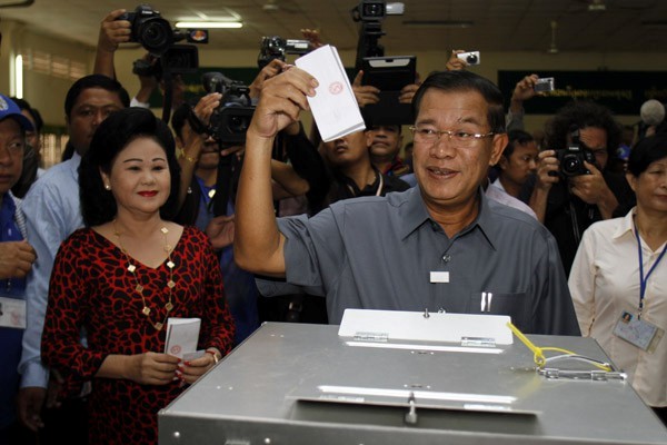 Thủ tướng Campuchia Hun Sen (Ảnh: Xinhua)