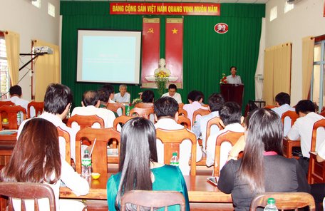  Ông Lê Quang Trung- Phó chủ tịch Thường trực UBND tỉnh phát biểu tại hội nghị.