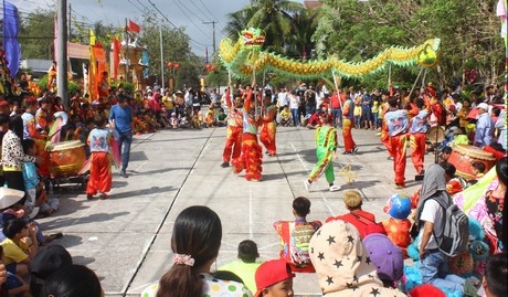 Lễ giỗ Tiền quân Thống chế điều bát Nguyễn Văn Tồn, ở Giồng Thanh Bạch (xã Thiện Mỹ- Trà Ôn), Tết Mậu Tuất- 2018. Ảnh: Minh Thái