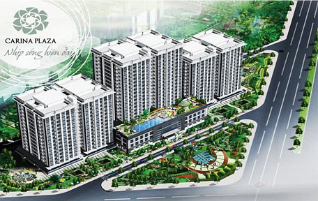  Phối cảnh tòa nhà Carina Plaza trên đường Võ Văn Kiệt