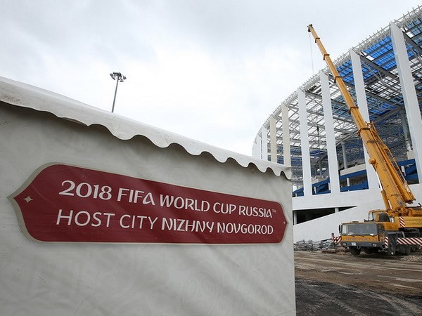 Bên ngoài một sân vận động sẽ diễn ra các trận đấu của World Cup 2018. (Nguồn: TASS)