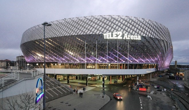 Sân Tele2 Arena, nơi xảy ra vụ việc. (Nguồn: mimoa.eu)